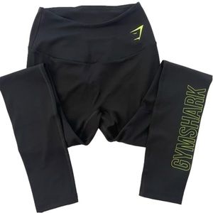 Gymshark Limited Edition Black Neon Green High Rise Training Graphic Leggings